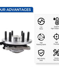 Front Wheel Hub Bearing Assembly For 4WD Ford F150 2004 2008 And Lincoln Mark LT with 6 Lug ABS, low noise and high precision features.