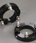 Heavy Duty Front Strut Mount Spacer Lift Kit Compatible With Toyota Tacoma 6 Lug Trucks 2005 Plus 2 Inch leveling upgrade, black anodized finish