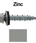 No Paint Metal Roofing Screws 1 Inch Long With Hex Washer Head Self Starting And Tapping, EPDM Washer, zinc style finish
