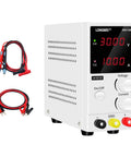 Adjustable DC Power Supply 30V 10A With 4 Digit LED Display Pro Grade Regulated Switching Lab Power Supply with alligator leads