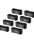 Premium 8 Pack Brake Line Separator Clamp Kit For 3/16 Inch Lines With Solid Aluminum Clamps Heavy Duty Screws And Pro Wrench Tool To Fix Your Ride Smoothly Today, black aluminum clamps