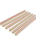 Six Pack Transfer Hoses For Soft Serve Ice Cream Machines, Pro Grade Food Safe Rubber Replacement Parts, HC138836 Compatible, Durable, Easy Maintenance For Cafes, Shops, And Ice Cream Stands, six beige rubber hoses with red stripe