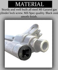 Heavy Duty Black Steel Gas Cylinder Screw For M1 Garand Rifle with rock solid lock plug, showing black oxide finish and mil-spec quality.