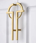 Gold Brushed Half Moon Cabinet Pulls 7.17 Inch Long 1.97 Inch Wide 0.98 Inch High With 5.04 Inch Center Mounting Hole Distance