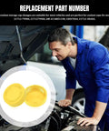 Mechanic inspecting engine with two-pack radiator coolant reservoir cap set for Infiniti and Nissan OEM 21712 79900 shown.