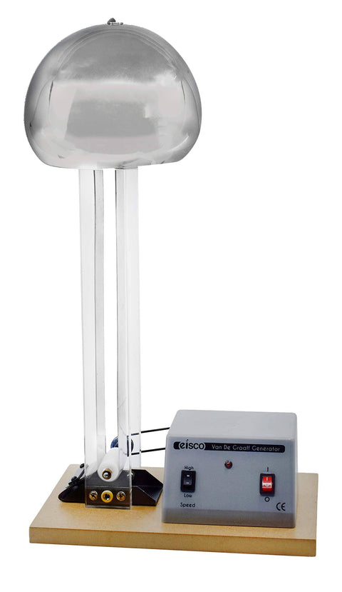 Van De Graaff Generator Motor Driven 120 To 240V 50 To 60Hz includes assembled base with DC motor and discharge wand