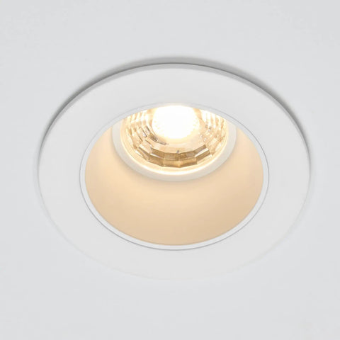 Close-up of 2 Inch Recessed LED Downlight With Premium Anti Glare Trim, 600 Lumens Bright White Glow, 5 Tunable CCT Options For A Sleek Home Lighting Setup Today.
