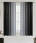 Gradient Ombre Room Darkening Curtains Set Two Panels 52 By 54 Inches With Rod Pocket 70 To 90 Percent Blackout Thermal Insulated Drapes