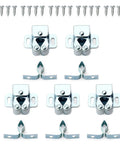 Five Pack Twin Roller Cabinet Door Catches With Screws For Home Furniture on white background