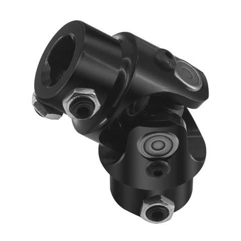 Three Quarter Inch Thirty Spline By Three Quarter Inch Double D Black Heavy Duty Steering Universal Joint Shaft close-up
