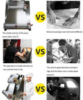 Comparison of Boss Level Automatic Pizza Dough Sheeter And Roller Machine with manual pressing for dough preparation advantages.