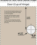 Template for Six Pack 5/8 Inch Overlay Hinges With 3D Soft Close Satin Nickel 45mm Stainless Steel Concealed