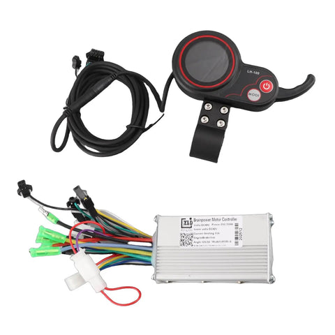 Universal Electric Bike Controller Kit With LCD Display And Shifter For 24V To 60V E Bikes And Scooters Power Readout 250W And 350W Hall And Non-Hall Motor Support Ideal For Commuters And Urban Riders