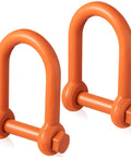 2 Pack 1 Inch Screw Pin Long Reach Shackles WLL 9.5 Tons Painted Pin Clevis D-Ring Lifting Attachments Heavy Duty Pro Grade Industrial Alloy Steel For Professionals