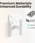 Six Pack Large Stainless Steel Wall Hooks Heavy Duty Adhesive Mount Holds Up To 26 Pounds Bulletproof Grip, waterproof design.