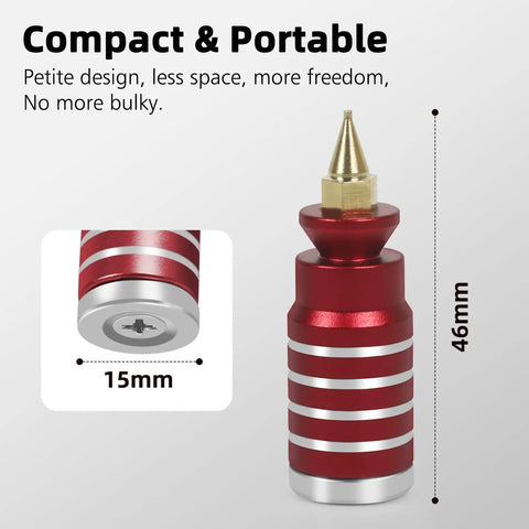 Magnetic PCB Holder Set For Soldering Six Piece Hands Free Work Station shown with compact 46mm pillar stand, red and silver design.