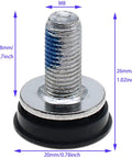 Hex Crank Arm Fixing Bolts 8mm 18mm For Bicycle Square Hole Crankset Capless Bottom Bracket 2 Pack with size dimensions