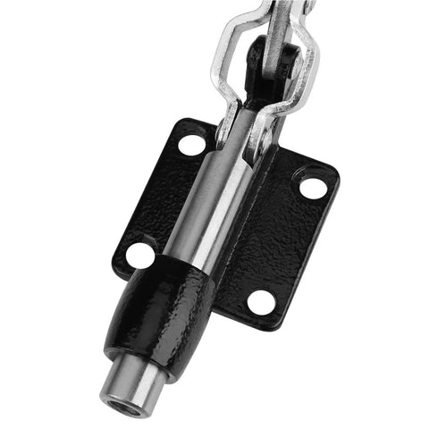 Heavy Duty Heat Press Clamping Fixture With 386Kg Clamp Force And 42mm Stroke Carbon Steel Construction Replacement For Broken Heat Press Handle 304E Model Versatile Heat Transfer Clamp For Workshop showing clamping mechanism and mounting base.