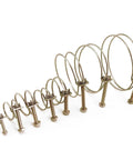 65 Piece Adjustable Steel Double Wire Hose Clamp Set With Screws And Bolts, 8 Size Assortment, zinc-plated steel clamps displayed