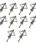 Heavy Duty Drywall Anchor Kit With Screws And Expansion Tubes Self Drilling Hollow Wall Anchors 300 Sets grey plastic and screws