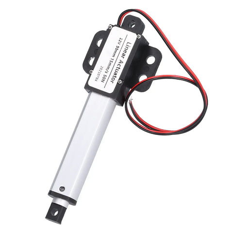 Heavy Duty Linear Actuator With 50 Mm Stroke Whisper Quiet Electric Motor For Automotive Upgrades Durable aluminum housing with wires.