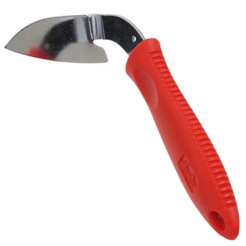 Small Sickle With Plastic Red Handle For Grass Weeding And Lawn Maintenance, Handy Lightweight Japanese Import SGJ-3 Style