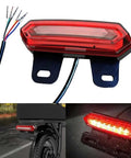 3 In 1 Ebike Tail Light For 36V 48V 60V Bikes Waterproof Rear Light With Brake Turn Signal And Running Light Ultra Bright Night Ride Safety For Electric Bikes Scooters And More, showing the light unlit, with wires