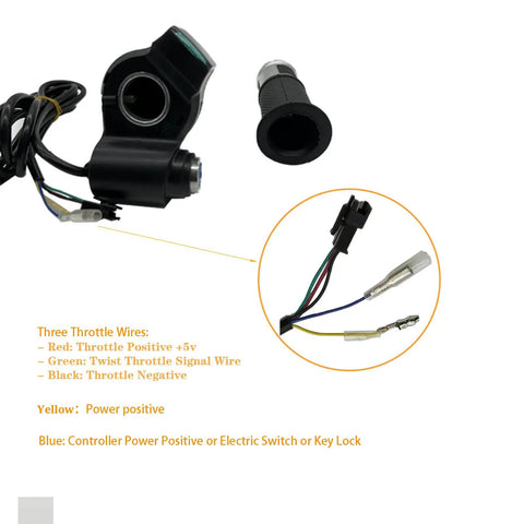 Universal E Bike Throttle Grip With LCD Voltage Display For Scooters And Bicycles Auto Detect 12V To 84V Silver Aluminum Alloy And Rubber Smooth Grip Easy Install Compatible With Most Electric Vehicles