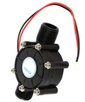 10W High Power Mini Water Turbine Hydroelectric Generator for On The Go Charging, black cylindrical with red wires