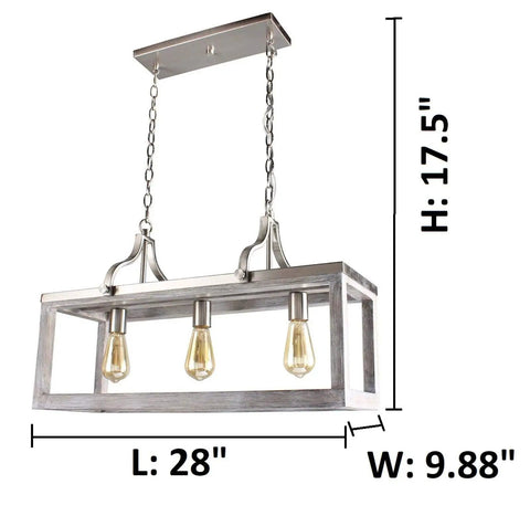 Westbury 4 Light Pendant Fixture With Adjustable Hanging Lights And Glass Opal Shades, satin nickel frame, 28x9.88 inches