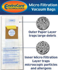 Hoover Windtunnel Upright Type Y Micro Filtration Vacuum Bags 30 Pack Replacement Set showing layers for dust filtration.