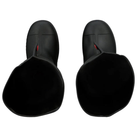 Heavy Duty Concrete Overboot Covers Waterproof Pvc Work Boot Shields viewed from above showing spacious openings and seamless design.