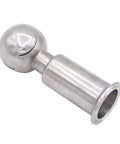 Side view of DERNORD rotary spray ball, 1.5-in tri-clamp, stainless steel 304 CIP tank cleaner