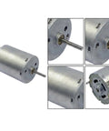 Top Shelf 24Mm RF-370CA DC Motor Goes Off At 12000RPM, 24mm metal shaft, aluminum body, for DIY builds or smart locks.