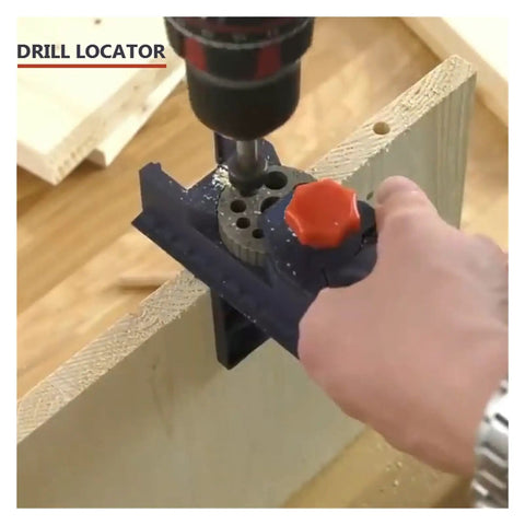 Heavy Duty Woodworking Drill Locator Kit With 38 Pieces For Precise Multi-Hole Punching In 2 To 12Mm Sizes, drilling into wood.