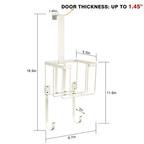 Over The Door And Wall Mount Ironing Board Hanger White Laundry Room Organizer Caddy For Iron And Board Storage Holds Most T Leg