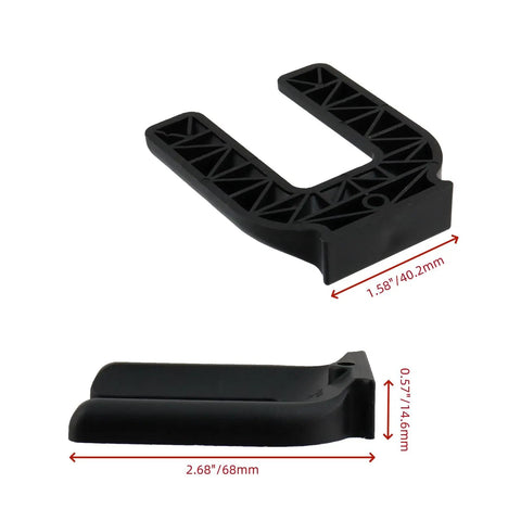 4Pcs Wheel Stopper Set No Slip Caster Cups For 2 Inch Wheels, Durable plastic construction, dimensions labeled in image