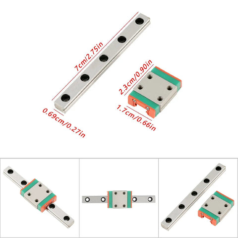 Miniature Linear Motion Slides Built For PCBs Robotic Arms And Precision Measuring Machines 70mm Travel LML7B with dimensions