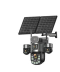 Heavy Duty 4G Solar PTZ Outdoor Security Camera with solar panels for off-grid surveillance and weatherproof design.