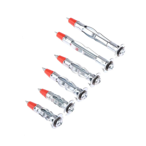 Heavy Duty Molly Bolt Wall Anchors Kit 30 Piece For Drywall Self Drilling Screws Cavity Plugs Dowel Set displayed in various sizes