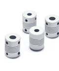 Flexible Aluminum Shaft Couplers For Stepper Motors 8Mm To 10Mm Bore DIY Friendly For CNC And 3D Printer Encoder Joint Set Of 4