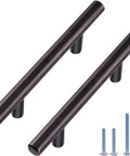 20 Pack Oil Rubbed Bronze Solid Cabinet Handles Drawer Pulls 5.38 Inches Long With 3 Inch Center To Center in stainless steel