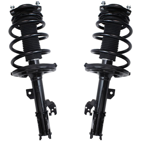 Front Steering Knuckles Kit With Wheel Hub Bearings And Front Struts With Coil Springs For Toyota Camry 2007 2008 2009 2.4L Replacement Ready To Install, showing dual front strut assemblies with coil springs.