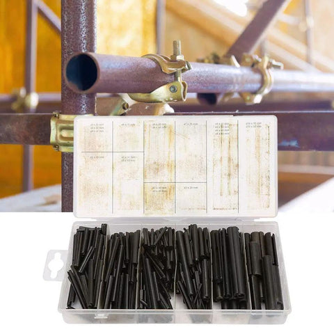 450 Piece Spring Steel Split Dowel Pin And Tension Roll Pin Kit With Durable Storage Case And Dividers for repair