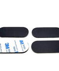 Two And A Half Inch Oval Silicone Rubber Bumper Feet One Eighth Inch Thick With Adhesive Backing, shown from top view.