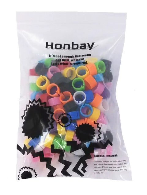 200 Pack Colorful 8mm Clip On Leg Rings For Pigeons Doves Chickens Quails