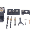Dowel Jig Drill Guide Kit For Woodworking And Furniture Assembly, Pro Grade Aluminum Alloy Drill Guides With 8mm 10mm And 15mm Holes