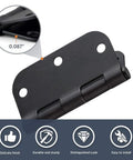 Oil Rubbed Bronze Interior Door Hinges 3.5 Inch with Five Eighths Inch Radius Corners Black Finish 12 Pack detailed view