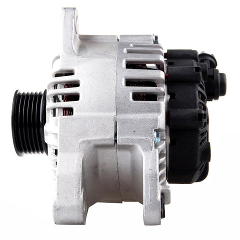 Side view of OE Replacement Alternator Compatible With Hyundai Santa Fe 2005 2006 Sonata 2005 2008 Tiburon 2005 2009 Tucson
