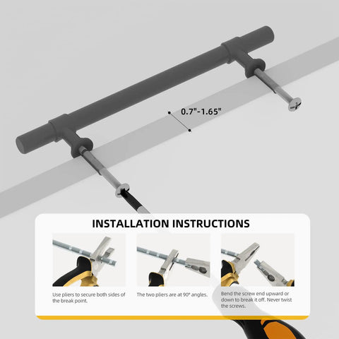Slick 3 Inch Matte Black Cabinet Pulls 25 Pack For Kitchen Cupboards And Dresser Drawers, installation diagram